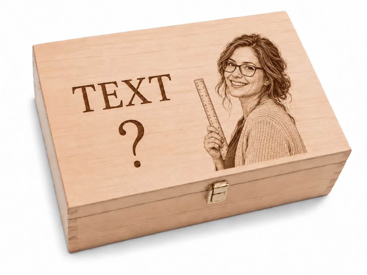 Regalo Elisa per l'Insegnante – Scatola di Legno con Incisione Personalizzata