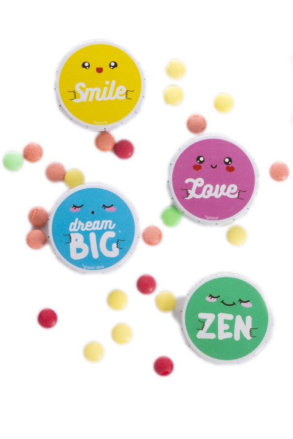 Metal pocket box, Candy hugs, fruit candies