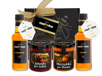 Gift Set with Mead, Two Honeys, and Wafers Elisa
