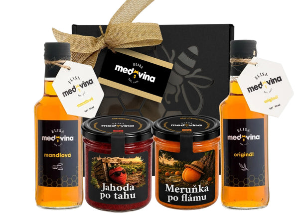 Gift Set with Mead, Two Honeys, and Wafers Elisa