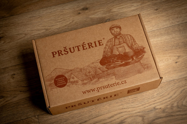 DEGUSTAČNÍ BOX - krájené výrobky z Pršutérie®  Výrobek jemně nakrájen