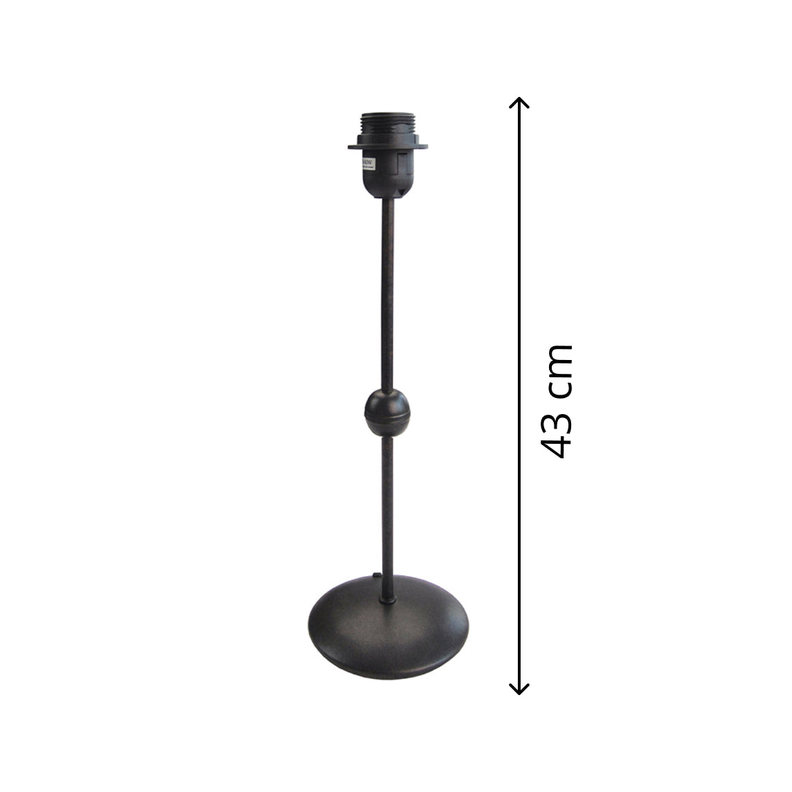 Various Metal Lamp Base Black – Elegant Base for Your Table Lamp (43 cm, E27)