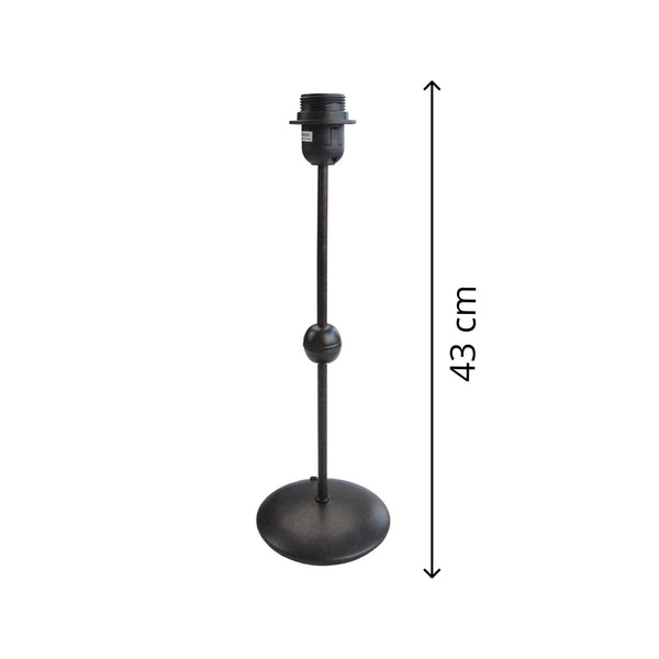 Various Metal Lamp Base Black – Elegant Base for Your Table Lamp (43 cm, E27)