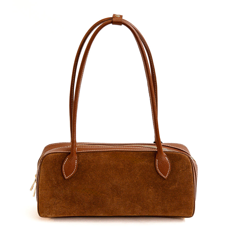 NAOMI - Suede and leather handbag