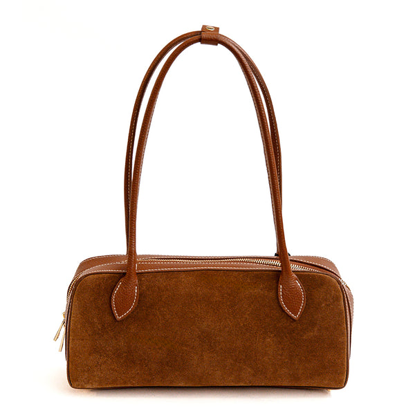 NAOMI - Suede and leather handbag