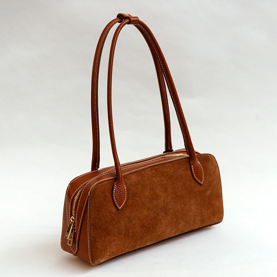 NAOMI - Suede and leather handbag