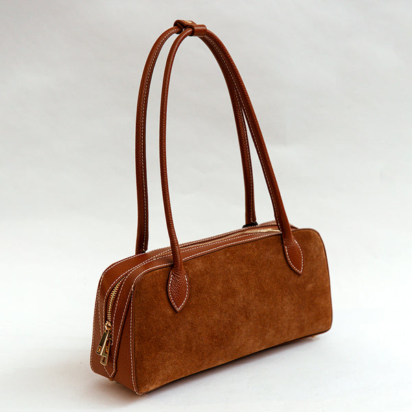 NAOMI - Suede and leather handbag