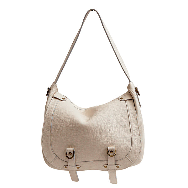 SADDLE MAXI - Maxi shoulder bag in latte leather