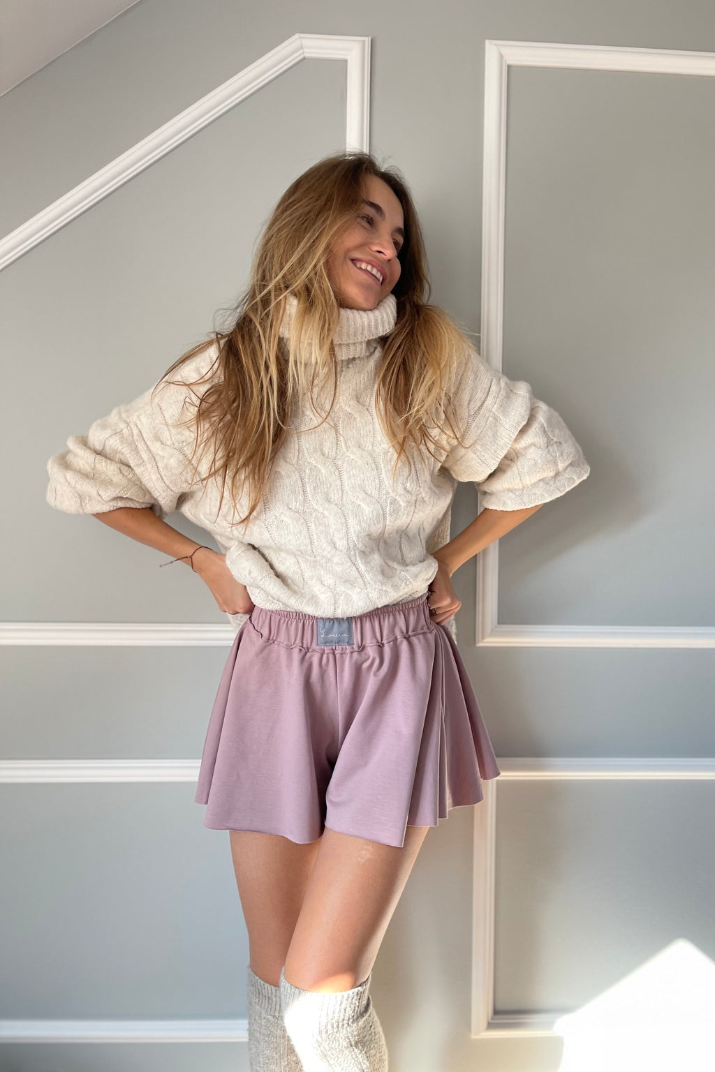 Bamboo Sweat BOXER SHORTS | Loreen Label Size: XS/S, Colour: Dusty Pink