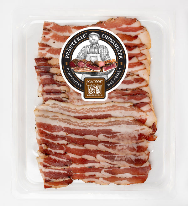 Pršuto ARCHIVNÍ SLANINA vakuovaná cca 100g  Výrobek jemně nakrájen