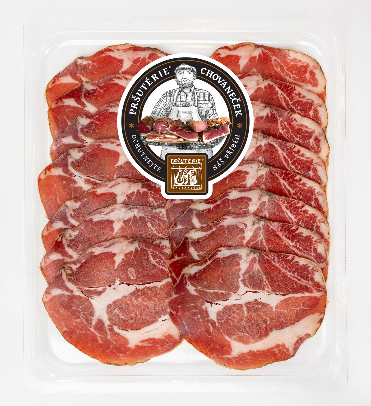 COPPA Ham from Pršutérie® vacuum packed approx. 100g Product finely sliced
