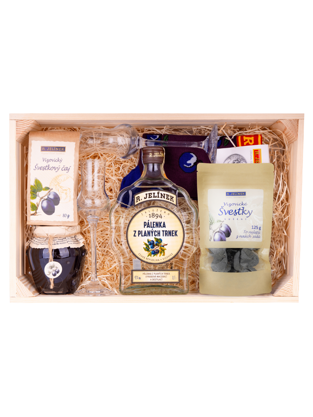 Wooden Box with Wild Sloe Brandy