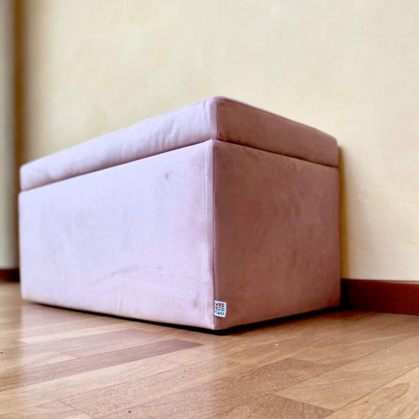 PANDORA 84 MF, Pouf Contenitore Rettangolare in Microfibra 84x42 h42, ,  Arketicom