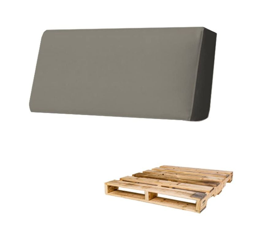 ECO BACK, Schienale per Pallet Rigido in Ecopelle 120x30 H15, Marrone-Tortora,  Arketicom