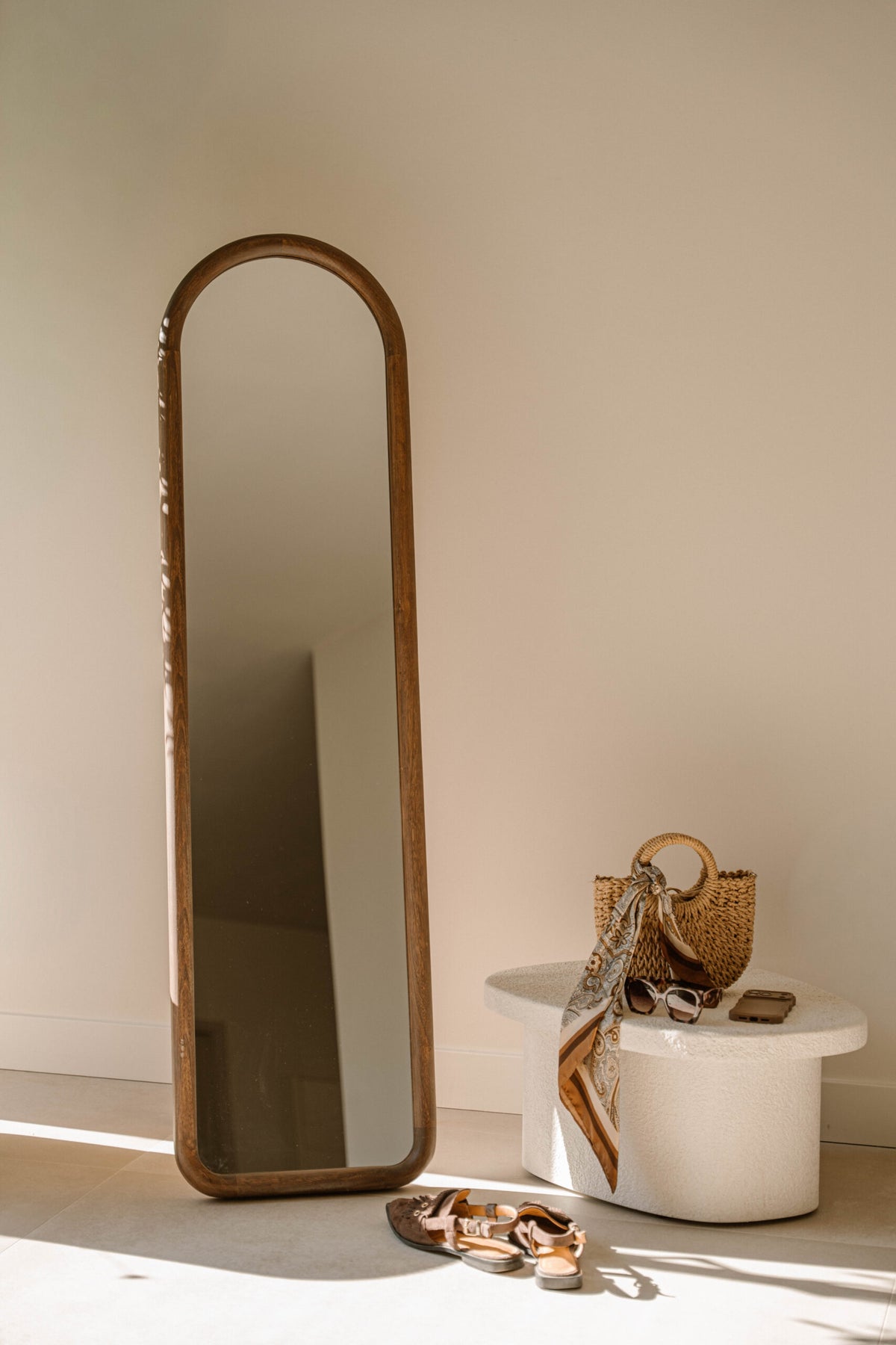 Indore Home Arch Mirror Leah - 150 x 40 cm - Wood