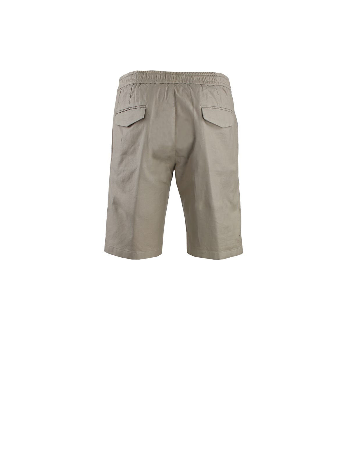 BERMUDA WITH DRAWSTRING IN HERRINGBONE FABRIC