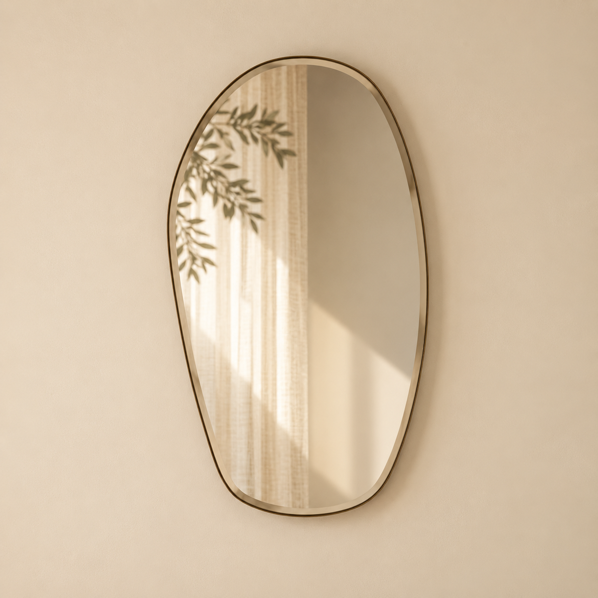 Organic Wall Mirror Rome | Bronze | 90 x 50 cm | Indore Home (Approx. 8-10 weeks delivery time!)
