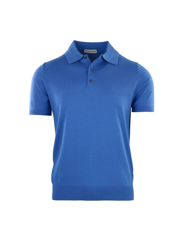 COTTON AND SILK SHORT SLEEVE POLO
