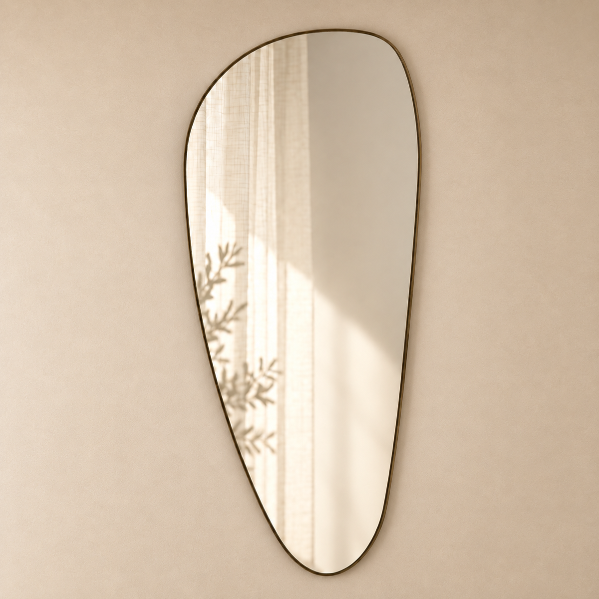 Wall Mirror Dean - Organic Shape - Asymmetrical - Mirror - 120cm - Bronze