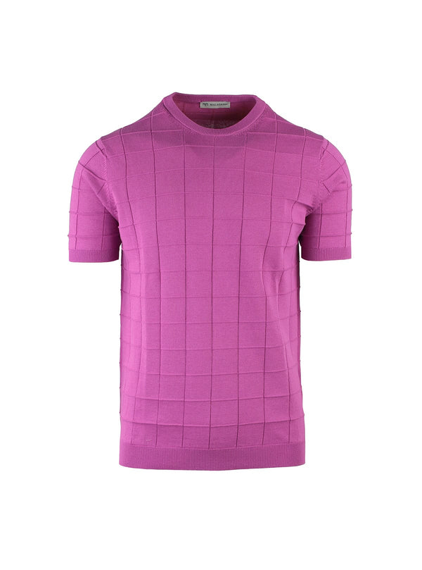HALF-SLEEVE CREW NECK CHECKED WORKMANSHIP