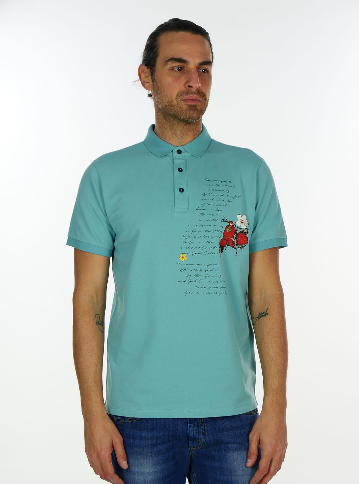 VESPA PRINT PIQUET POLO