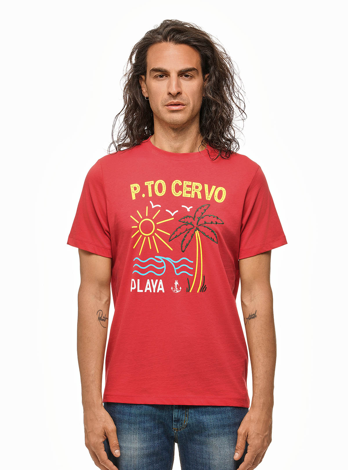 T-SHIRT S POTISKEM PORTO CERVO