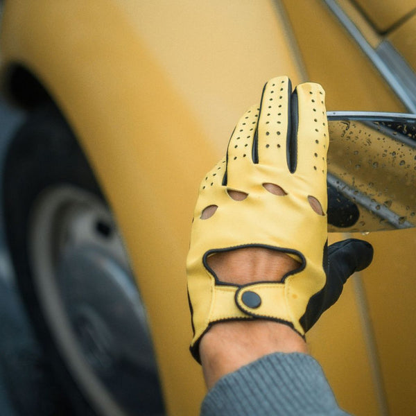 Sport Driving Gloves Made of Lambskin