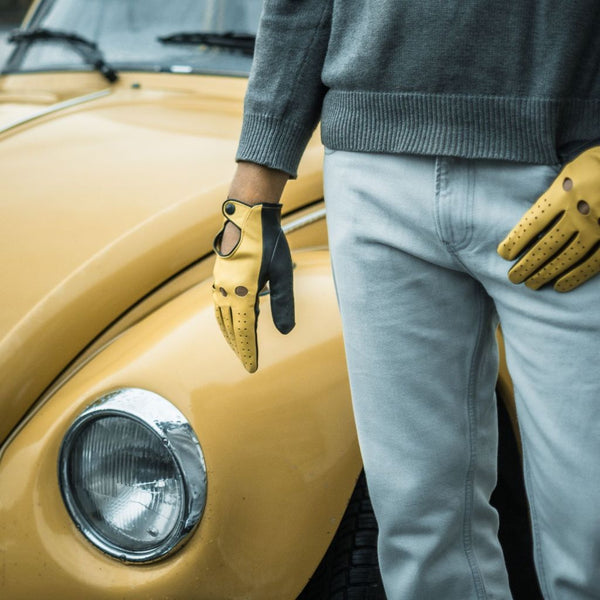 Sport Driving Gloves Made of Lambskin