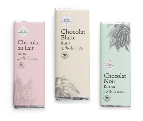 Classic chocolate tablet trio