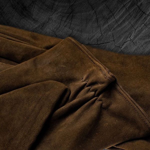Leisure gloves made of suede calfskin