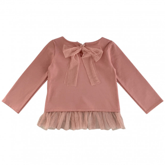 BLUSH PINK SWEATER WITH RUFFLE