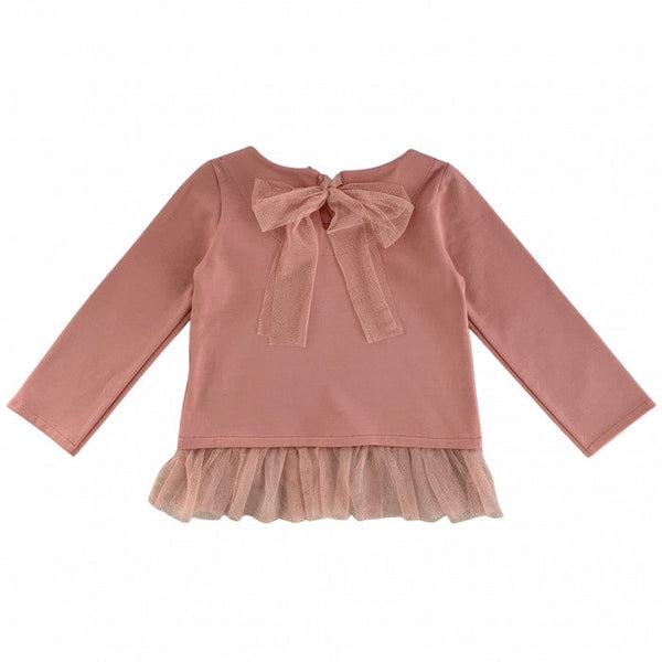 BLUSH PINK SWEATER WITH RUFFLE