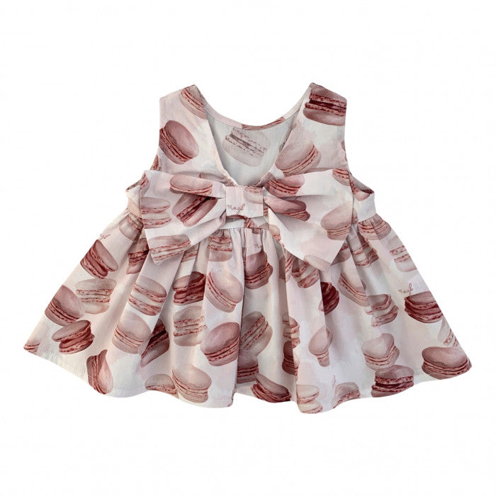 TOP MACARONES CON MAXI FIOCCO SUL RETRO