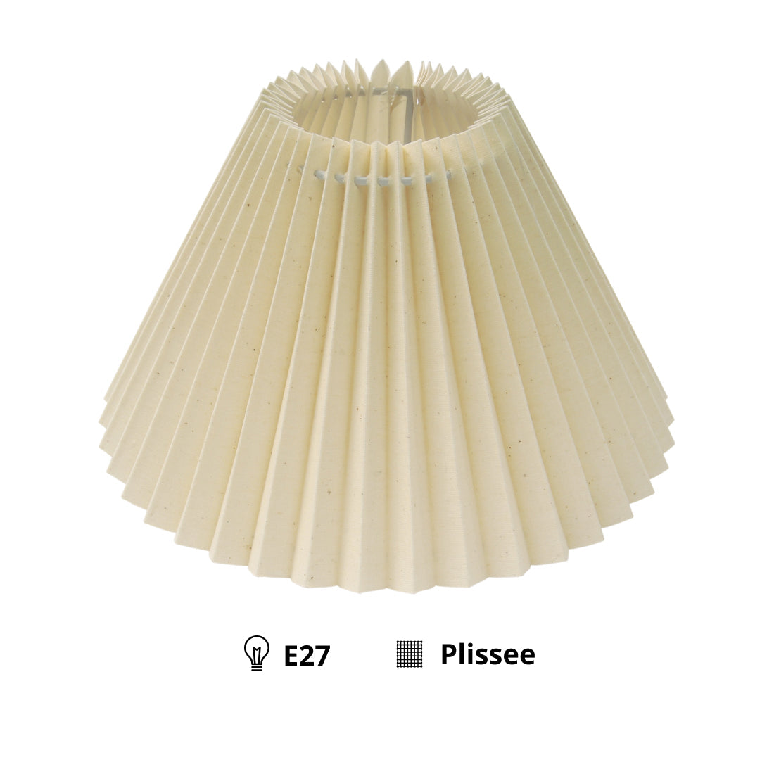Various Lampshades Top - Pleated - Natural - Ø22 & Ø25 cm