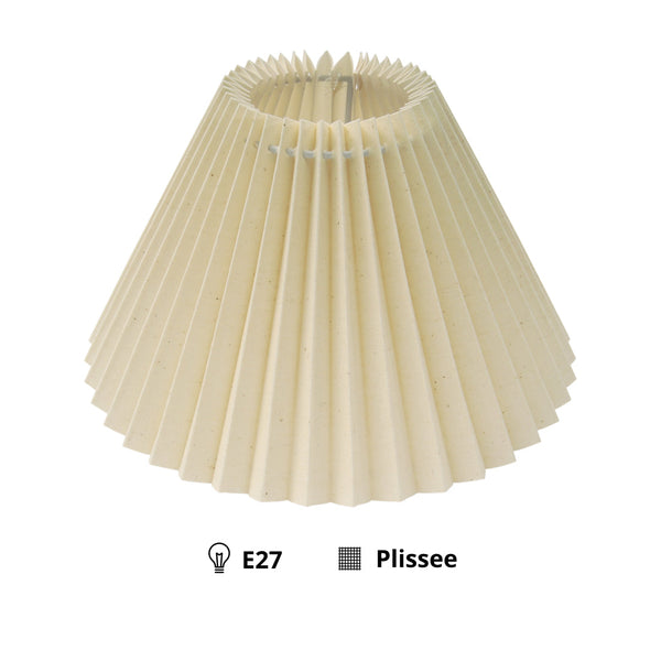 Various Lampshades Top - Pleated - Natural - Ø22 & Ø25 cm
