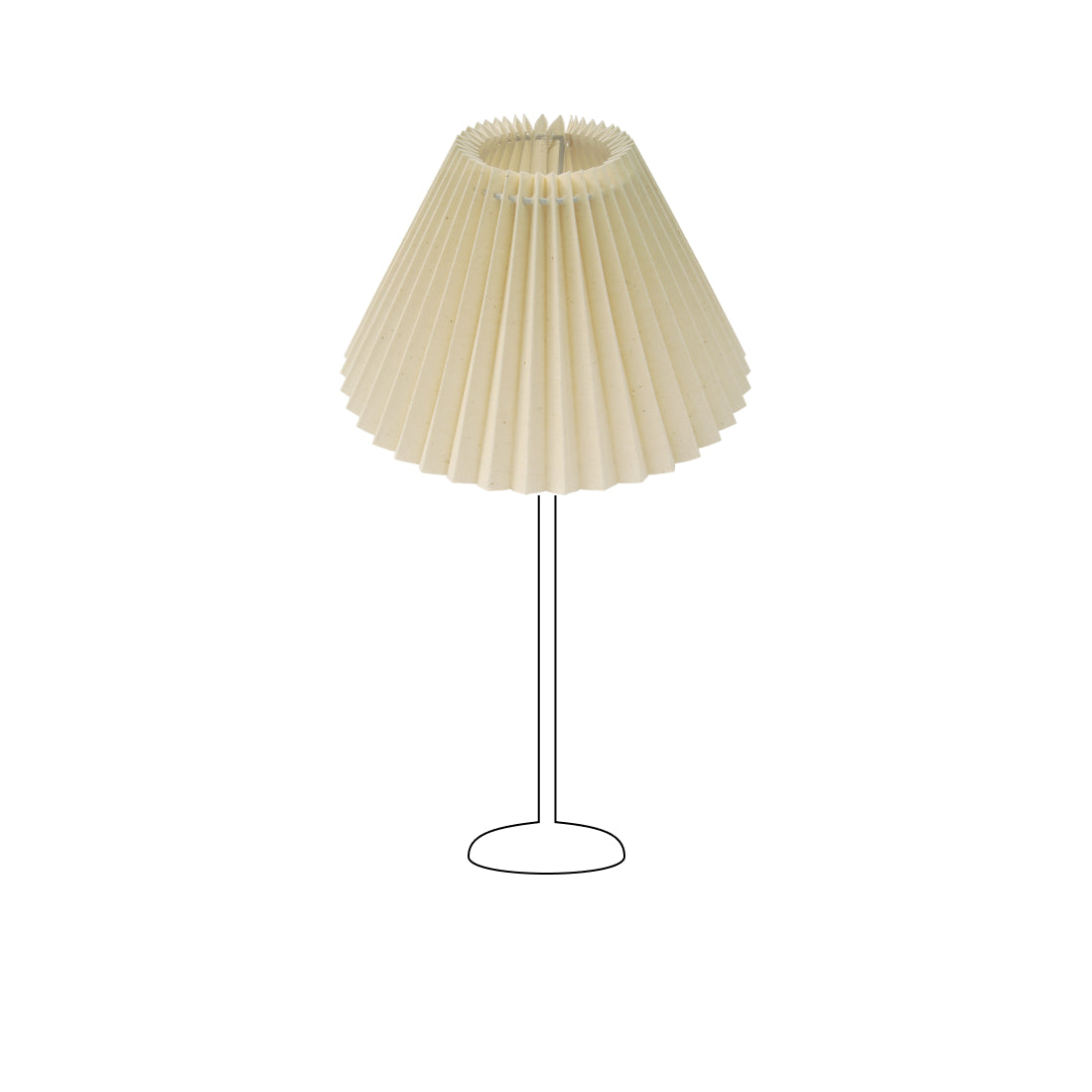 Various Lampshades Top - Pleated - Natural - Ø22 & Ø25 cm