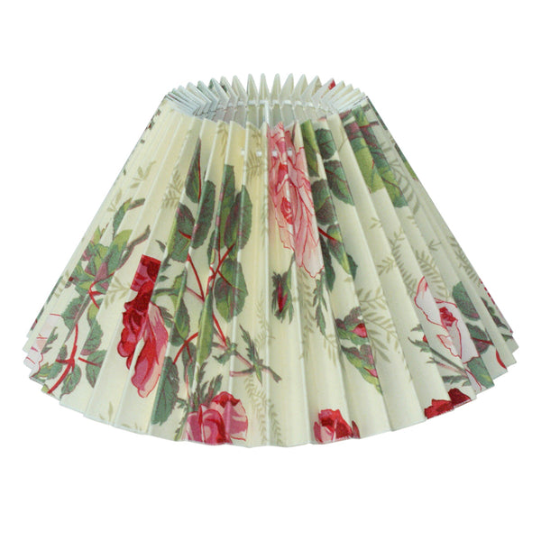 Various Lampshades Top - Pleated - Pink with Floral Pattern - Ø22 & Ø25 cm