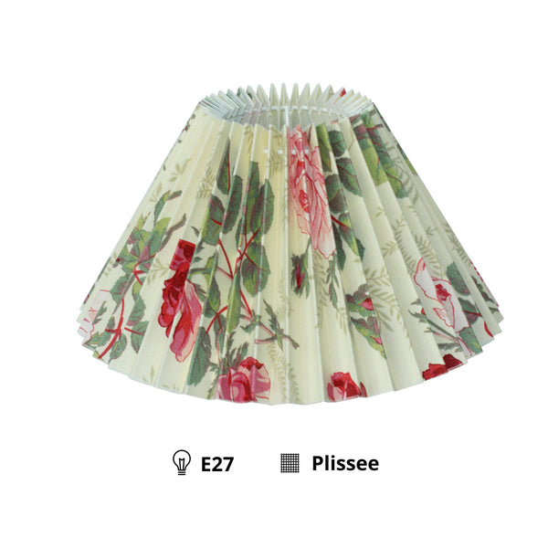 Različiti sjenila - Plisirana - Roza s cvjetnim uzorkom - Ø22 i Ø25 cm