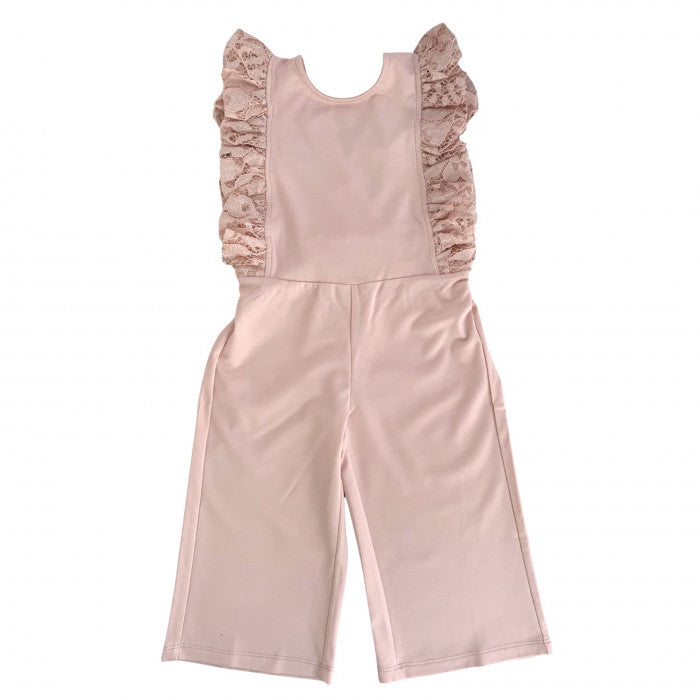 PINK LACE JUMPSUIT