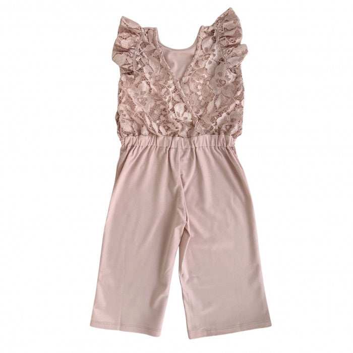 PINK LACE JUMPSUIT