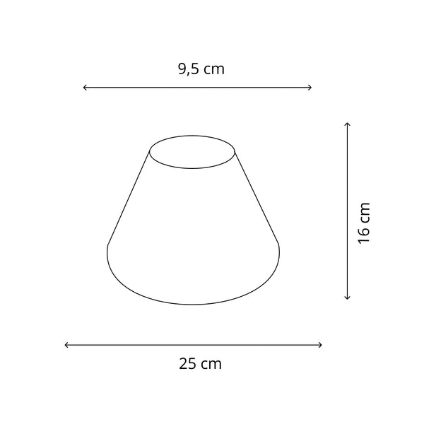 Various Lampshades Top - Pleated - Natural - Ø22 & Ø25 cm
