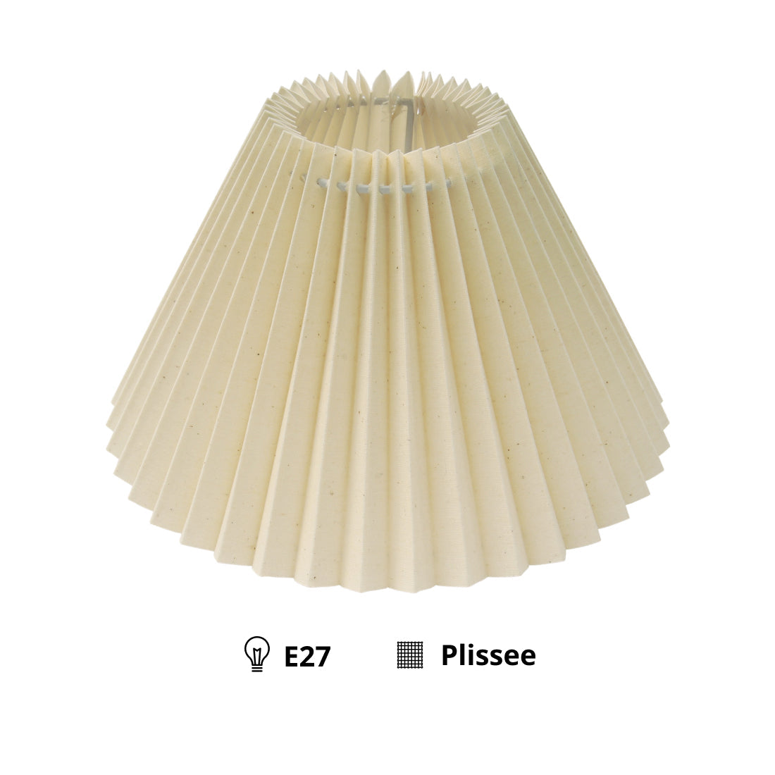 Various Lampshades Top - Pleated - Natural - Ø22 & Ø25 cm