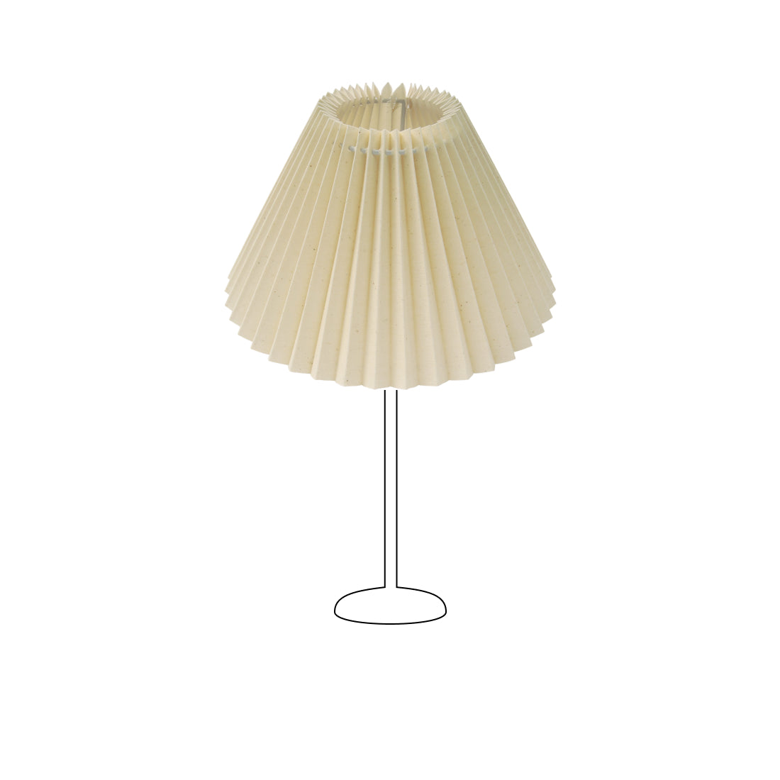 Various Lampshades Top - Pleated - Natural - Ø22 & Ø25 cm