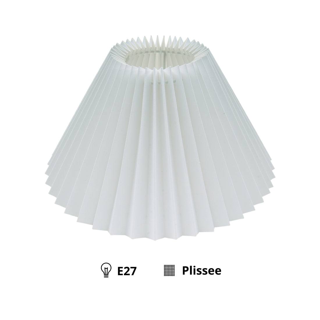 Various Lampshades Top - Pleated – White – Ø25 cm