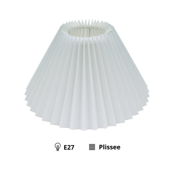 Various Lampshades Top - Pleated – White – Ø25 cm