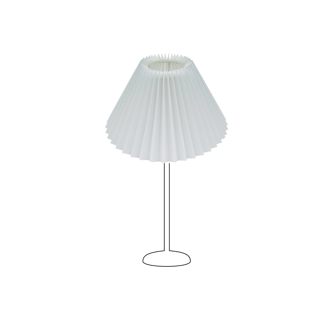 Various Lampshades Top - Pleated – White – Ø25 cm