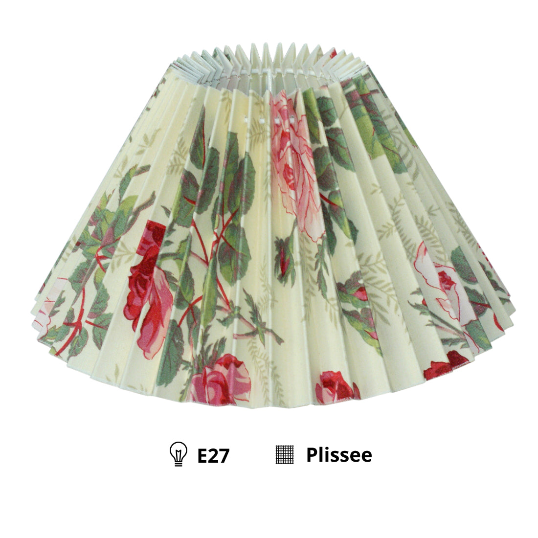 Različiti sjenila - Plisirana - Roza s cvjetnim uzorkom - Ø22 i Ø25 cm