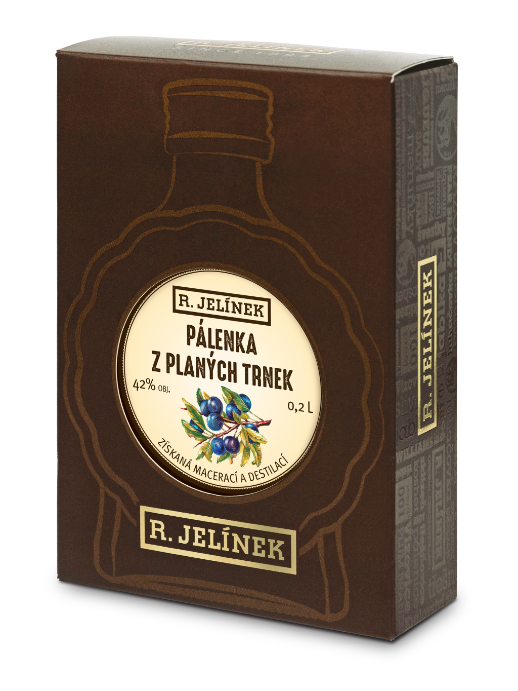 Pálenka z planých trnek 42% 0,2l