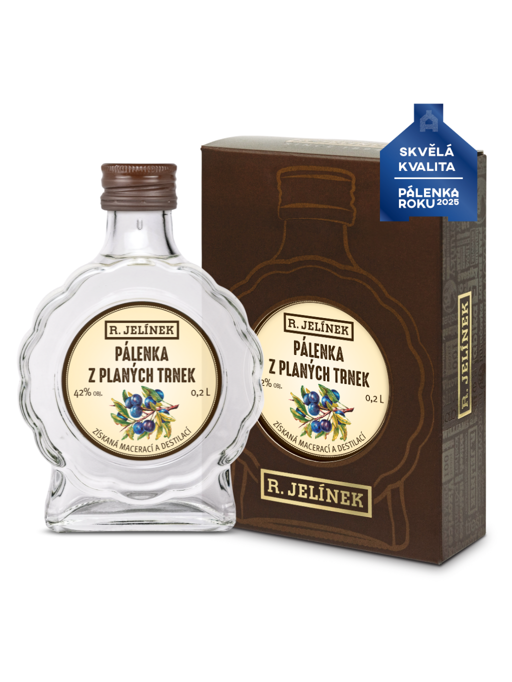 Pálenka z planých trnek 42% 0,2l