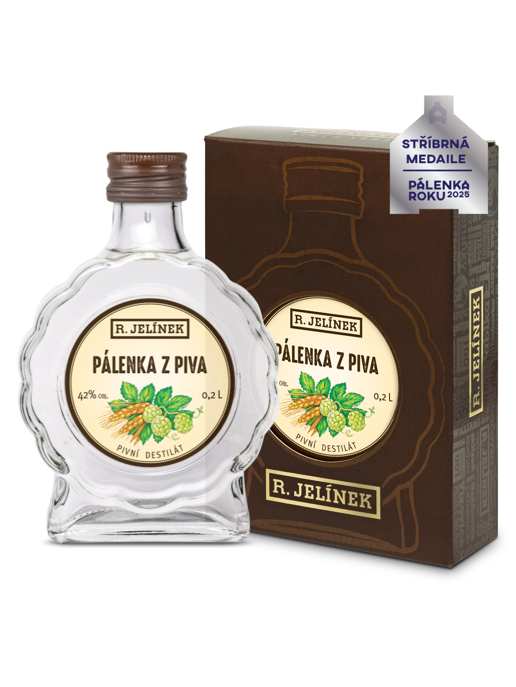 Pivní pálenka 42% 0,2l